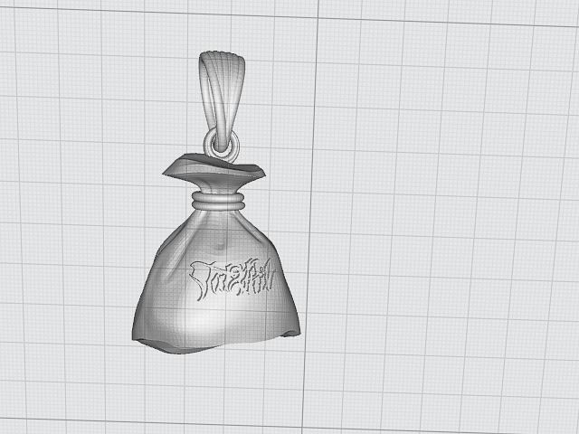 moneybag pendant 3d model 3D print model_1