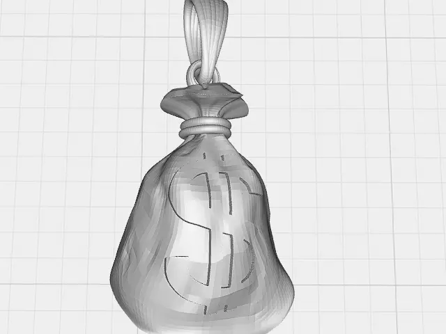 moneybag pendant 3d model 3D print model_0