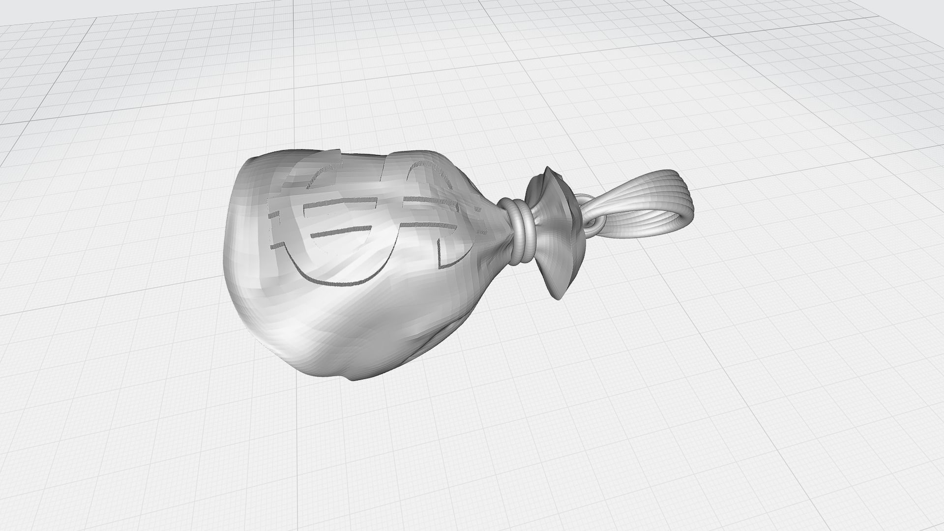 moneybag pendant 3d model 3D print model_6