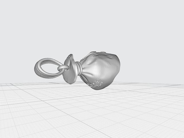 moneybag pendant 3d model 3D print model_3