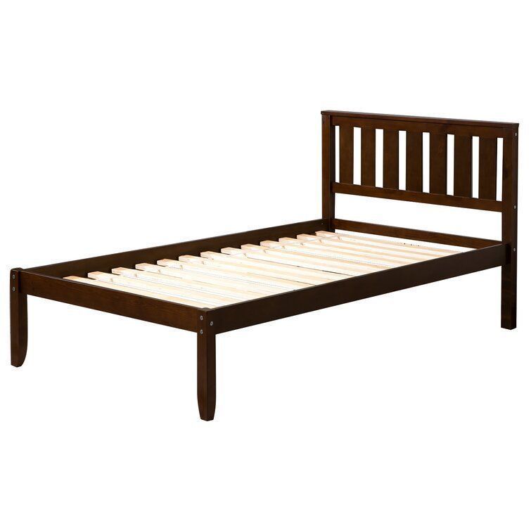 Rowen Twin Wood Platform Bed - 2 Colour 3D model_1