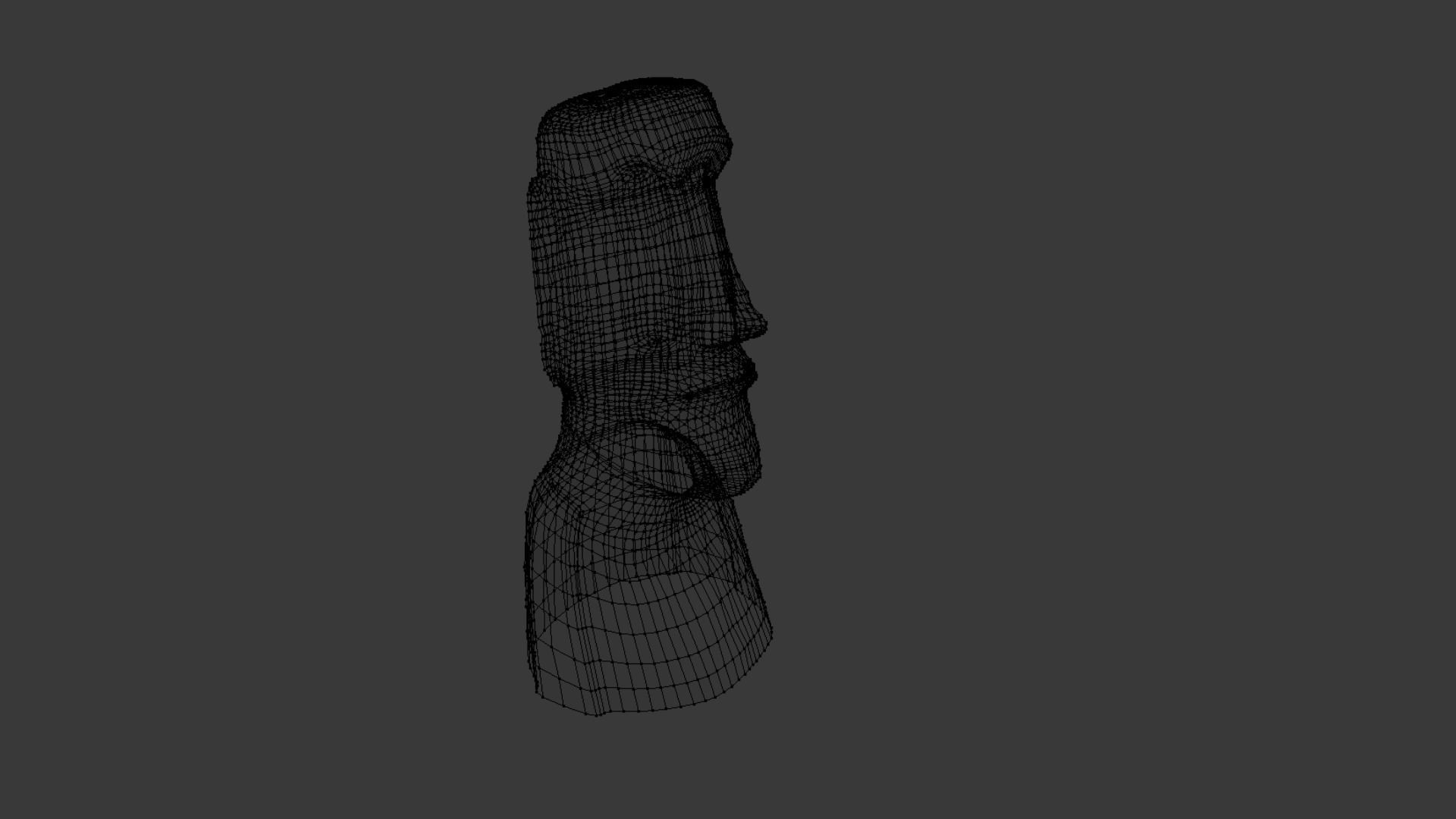Moai Statue Low-poly 3D model_3