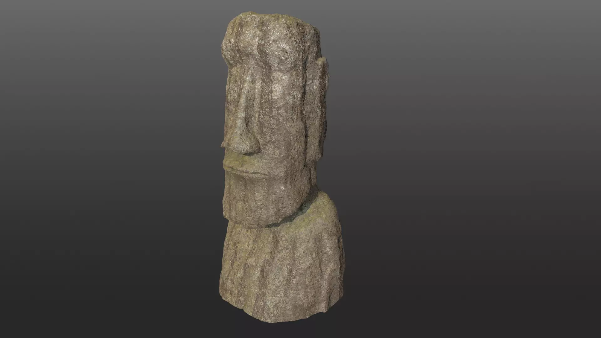 Moai Statue Low-poly 3D model_0