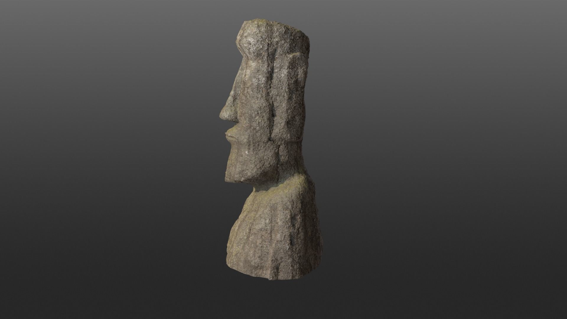 Moai Statue Low-poly 3D model_2