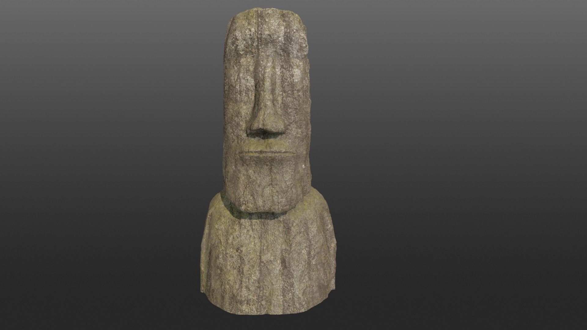 Moai Statue Low-poly 3D model_1