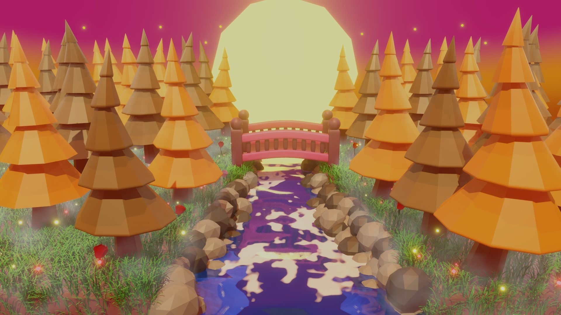 Fantasy Forest 3D model_2