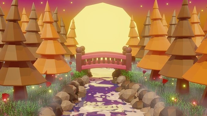 Fantasy Forest 3D model