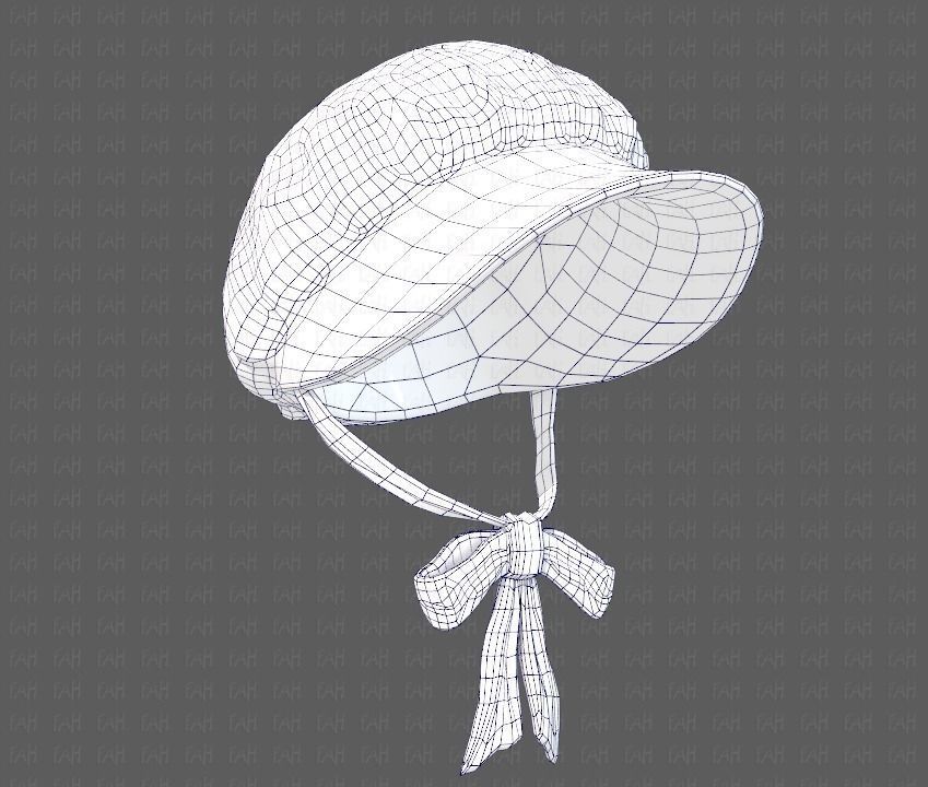 Cap V09 Low-poly 3D model_39