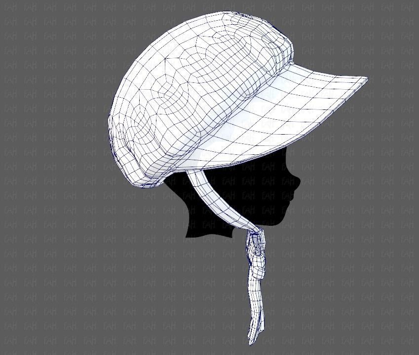 Cap V09 Low-poly 3D model_26