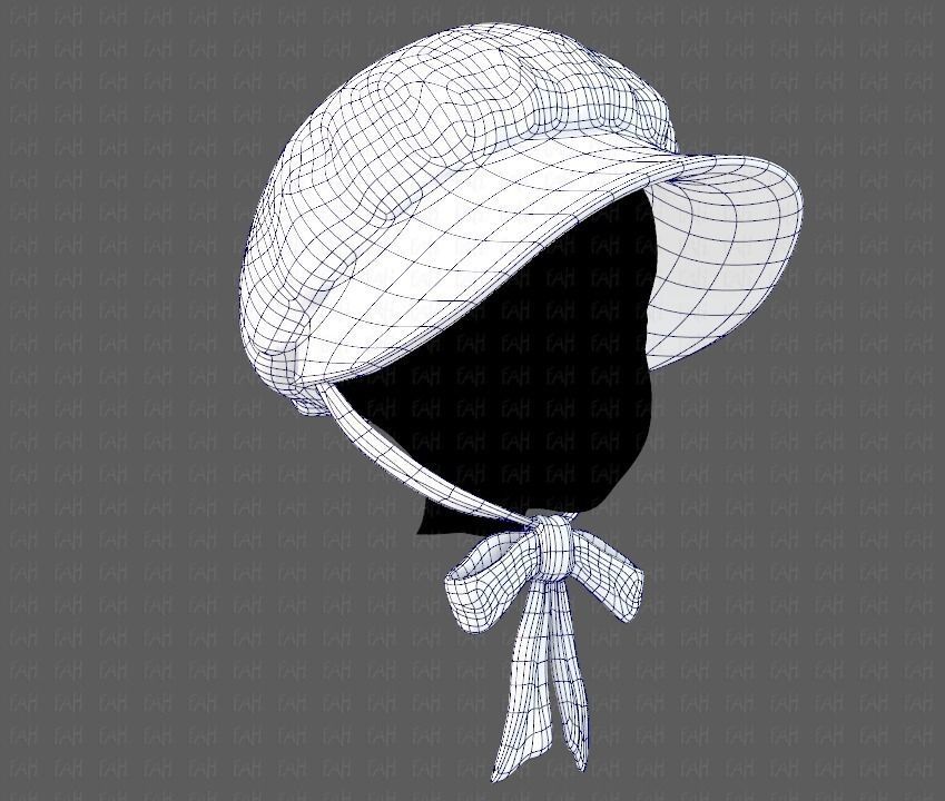 Cap V09 Low-poly 3D model_9
