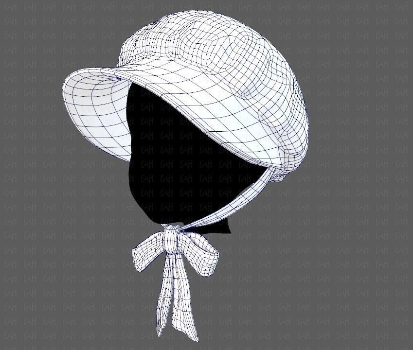 Cap V09 Low-poly 3D model_15