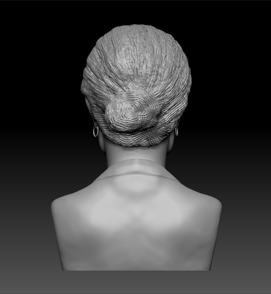 Angelina Jolie bust stl obj fbx ztl 3D print ready model 3D print model_5