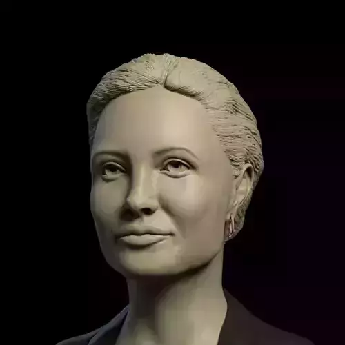 Angelina Jolie bust stl obj fbx ztl 3D print ready model