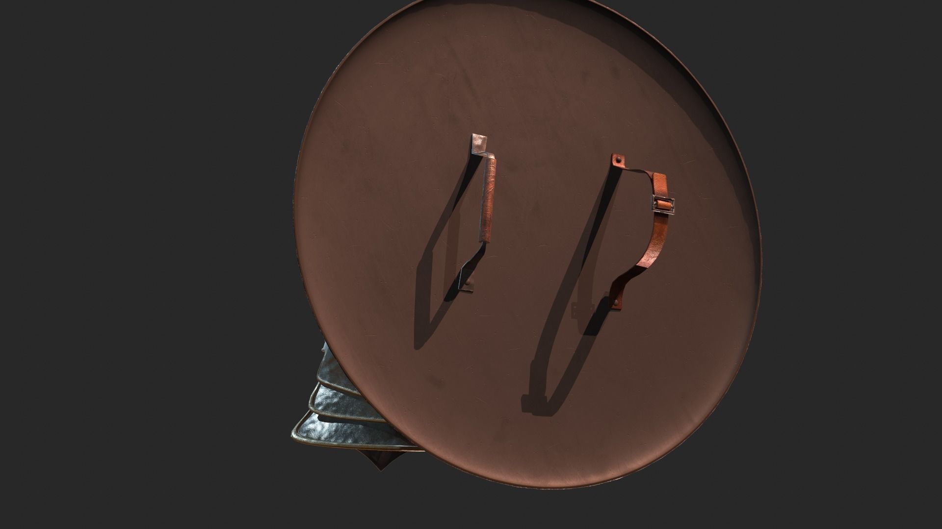 Unsullied helmet and shield Low-poly 3D model_4