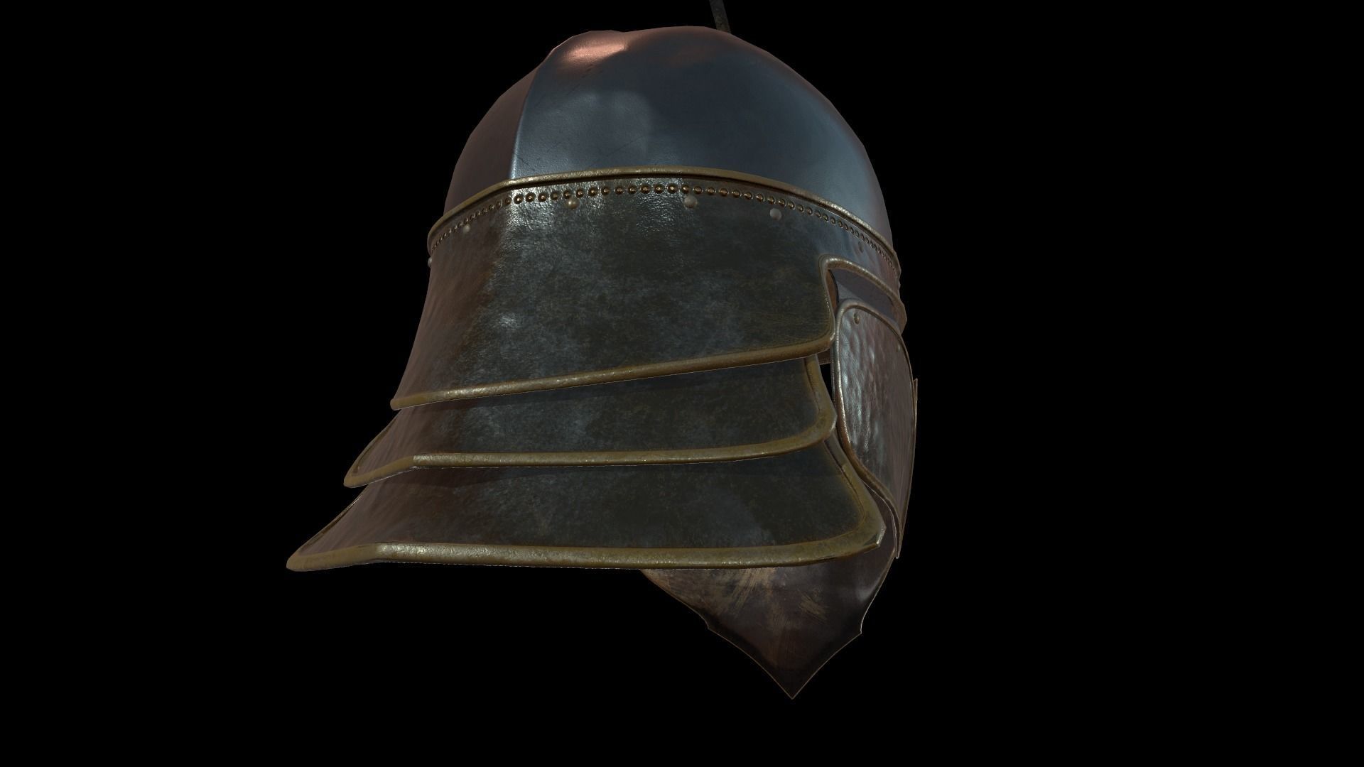 Unsullied helmet and shield Low-poly 3D model_14
