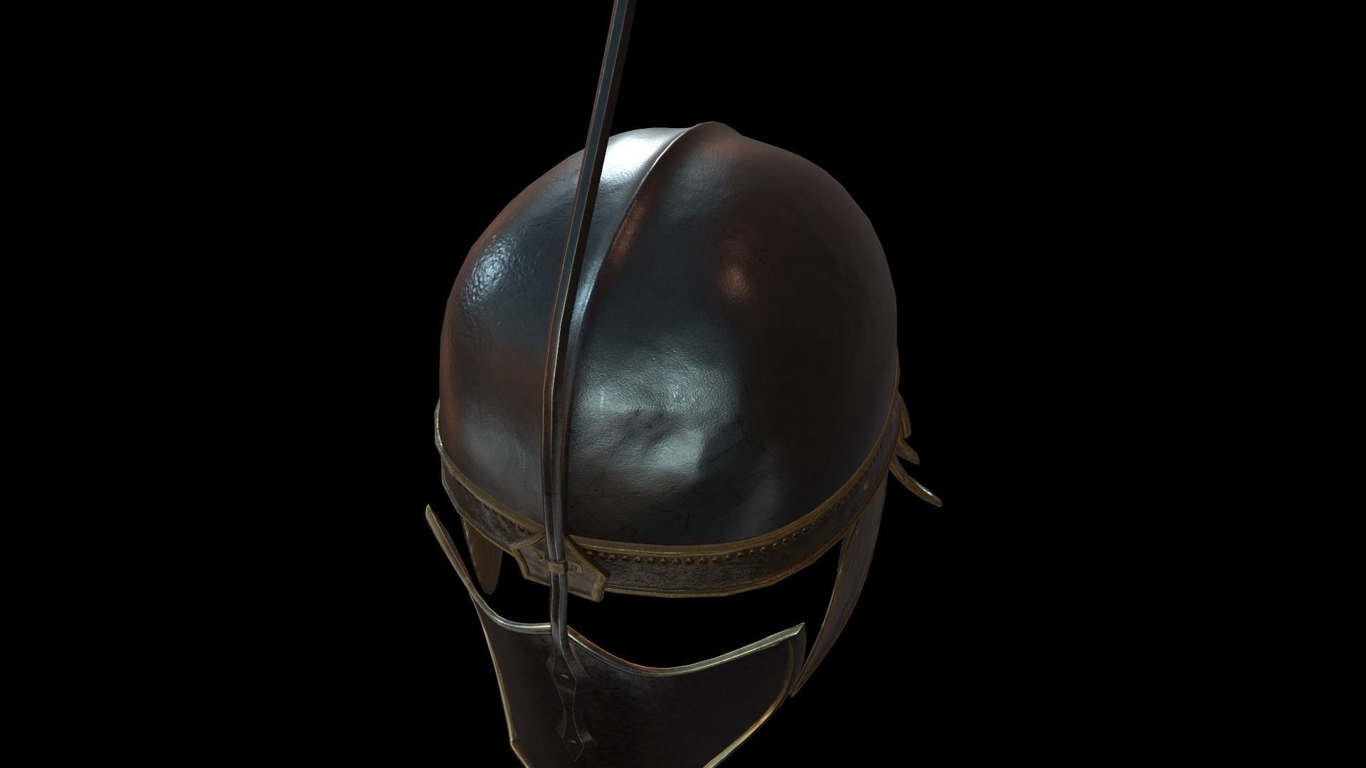 Unsullied helmet and shield Low-poly 3D model_17