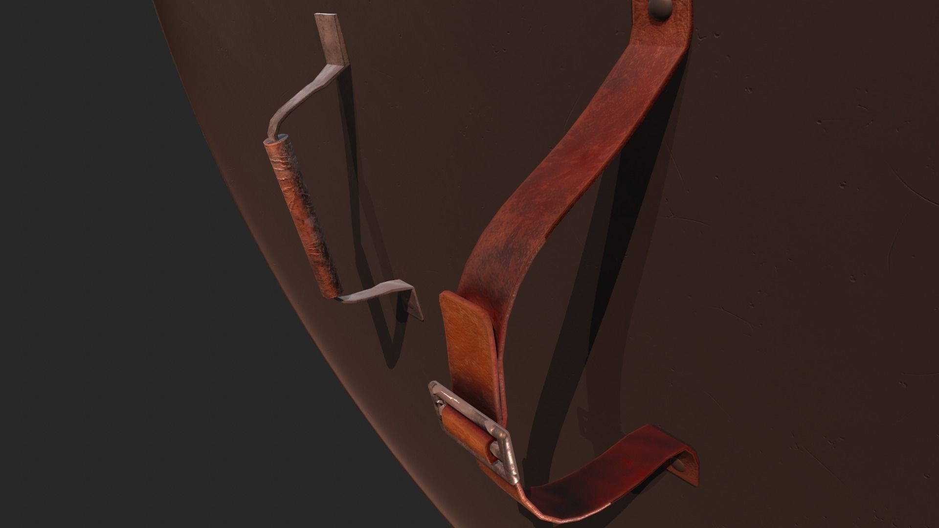 Unsullied helmet and shield Low-poly 3D model_5