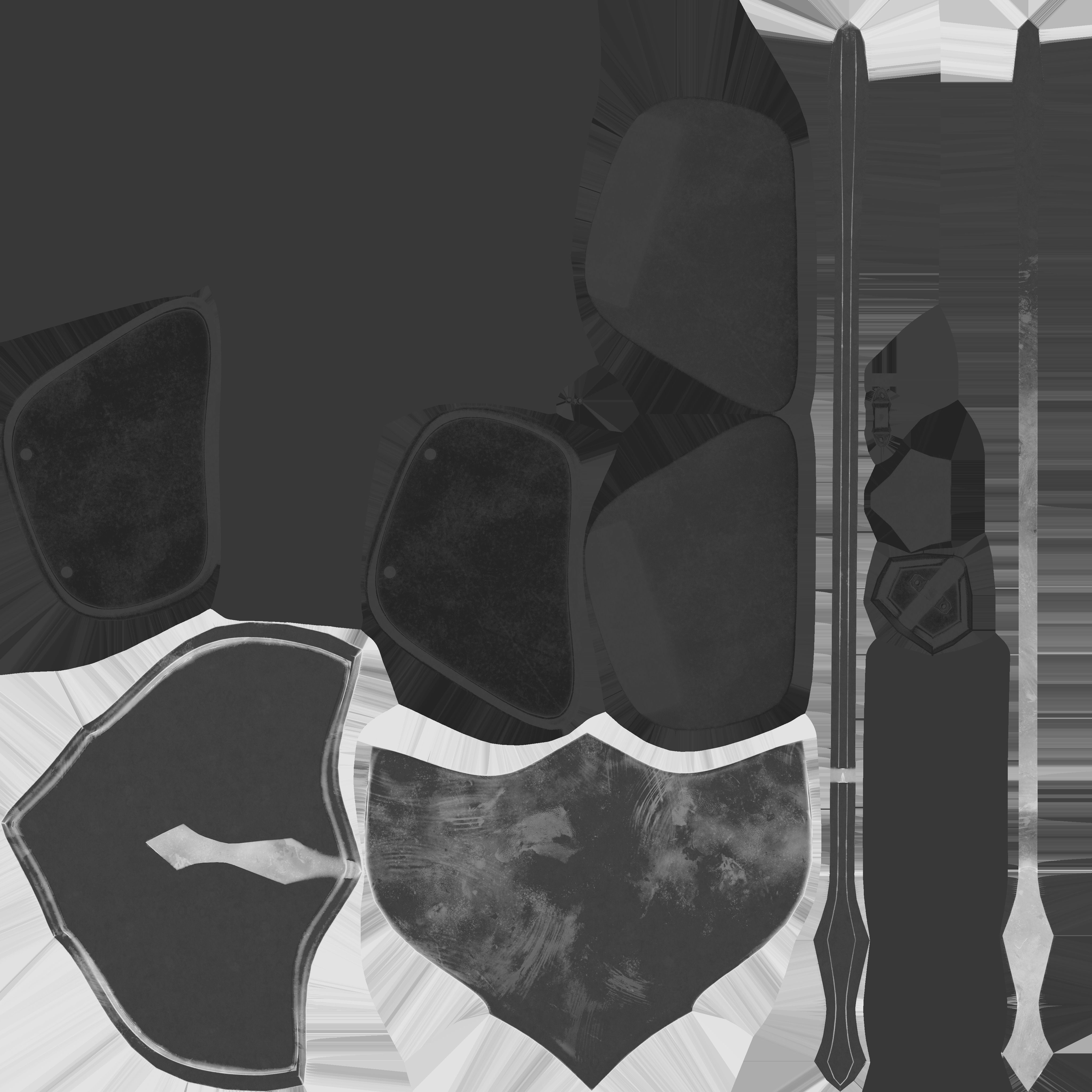 Unsullied helmet and shield Low-poly 3D model_24