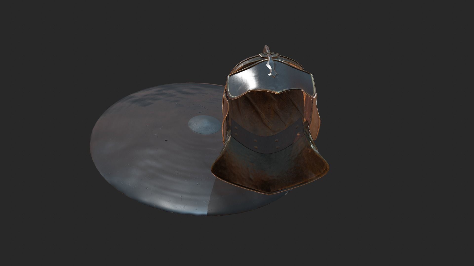 Unsullied helmet and shield Low-poly 3D model_6