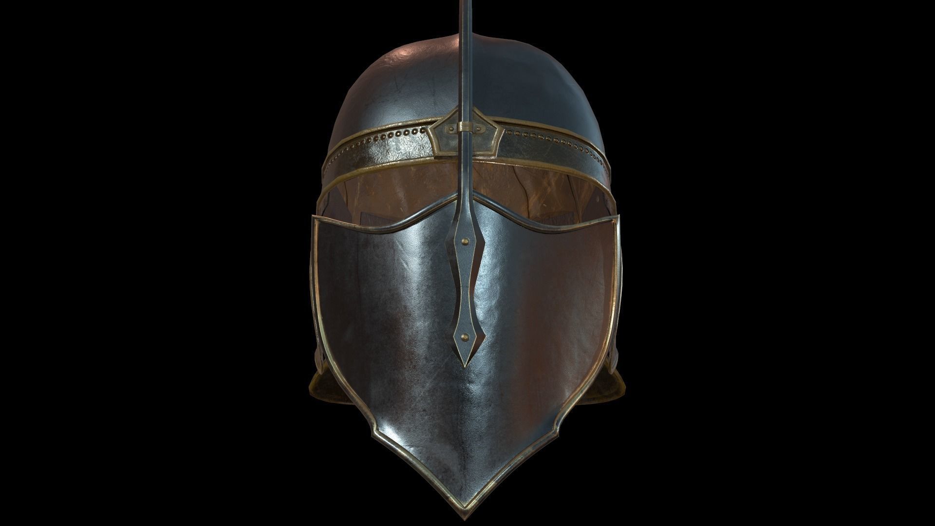Unsullied helmet and shield Low-poly 3D model_9