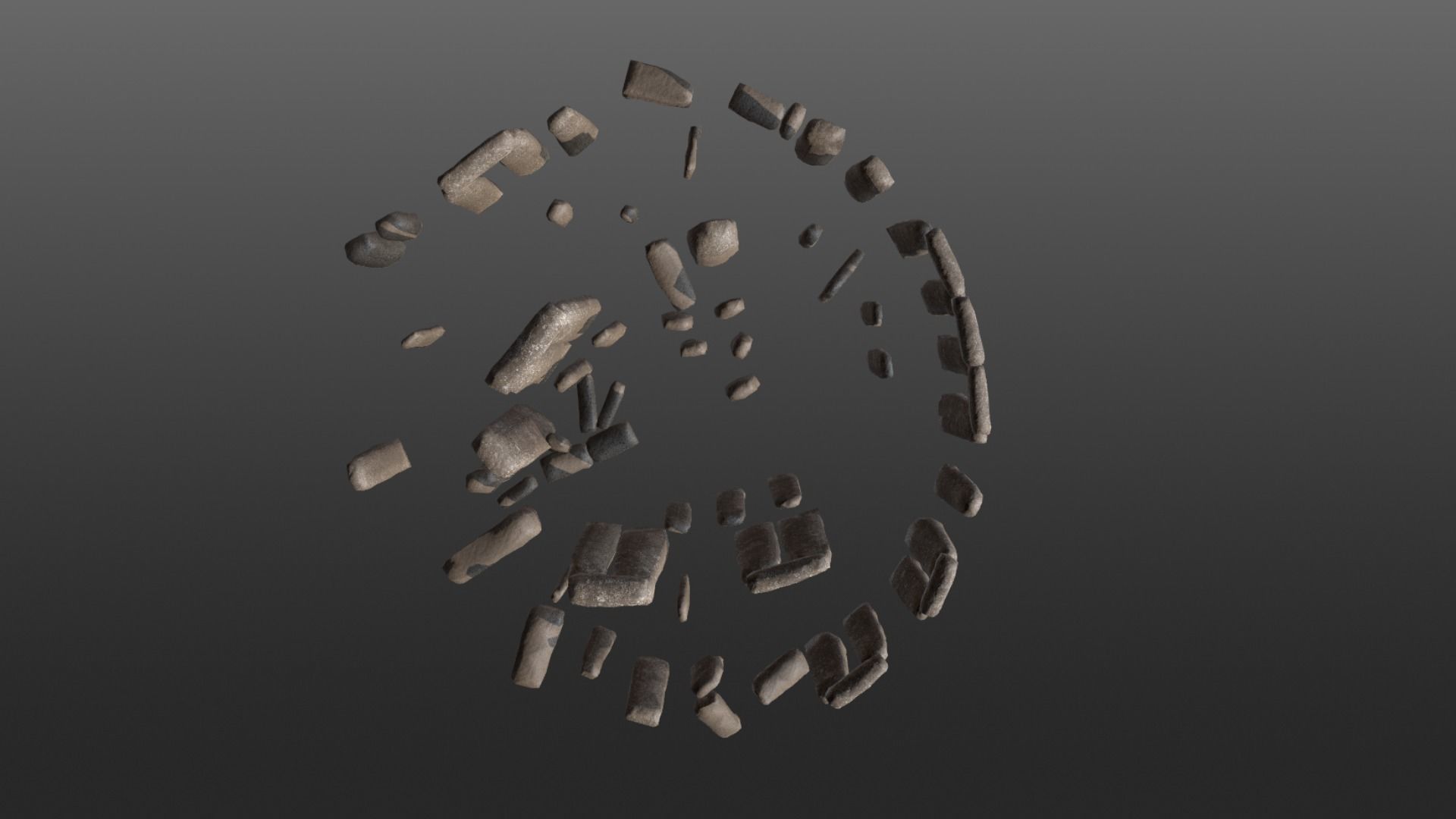 Stone Henge Low-poly 3D model_4