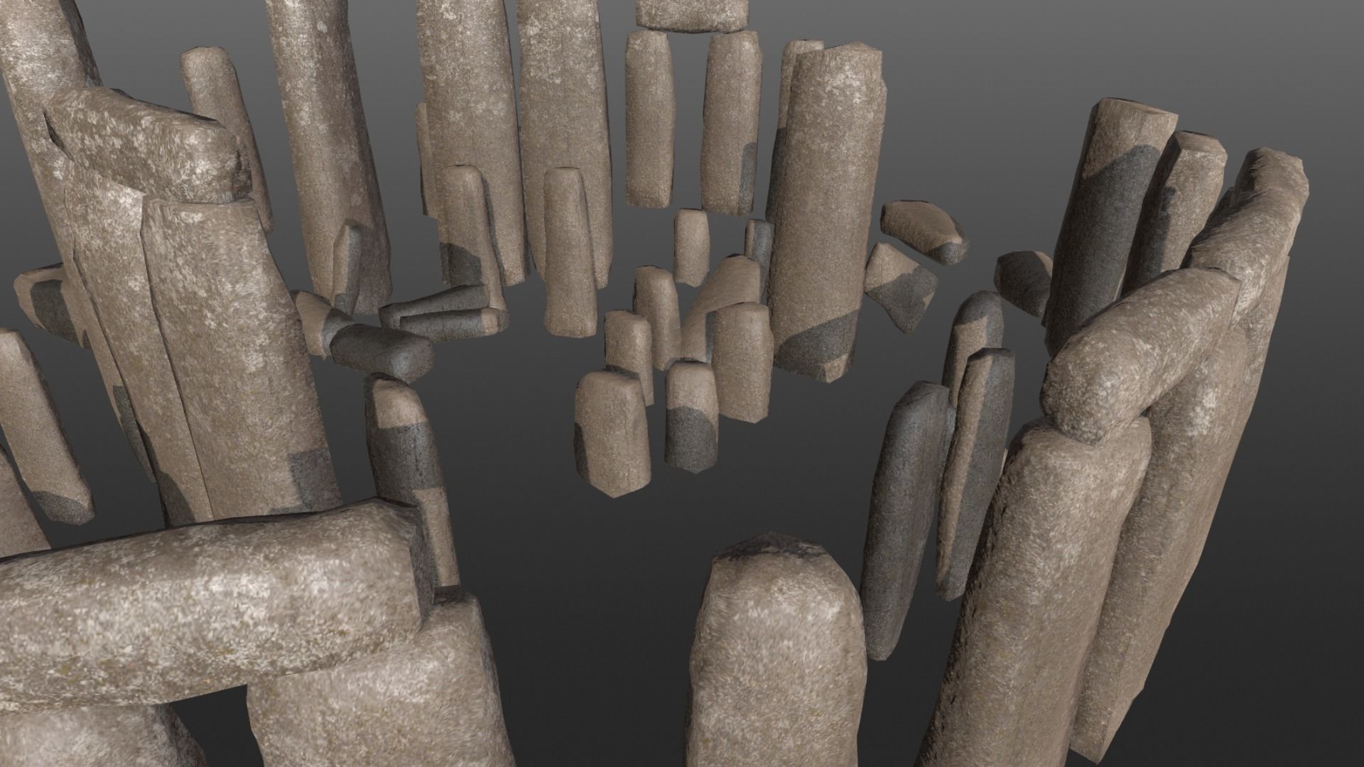 Stone Henge Low-poly 3D model_3