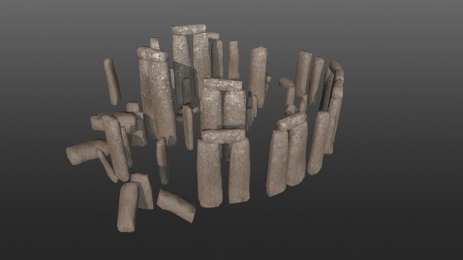 Stone Henge Low-poly 3D model