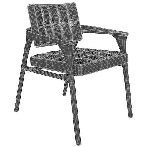 Trussardi Casa Casilia Lounge Armchair 3d model Low-poly 3D model 6