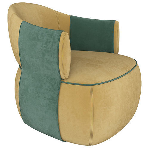 Trussardi Casa Larzia Armchair 3d model Low-poly 3D model 3