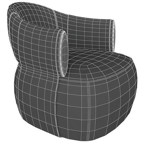 Trussardi Casa Larzia Armchair 3d model Low-poly 3D model 4