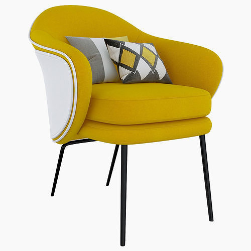 Angie chair 3d model Low-poly 3D model 3