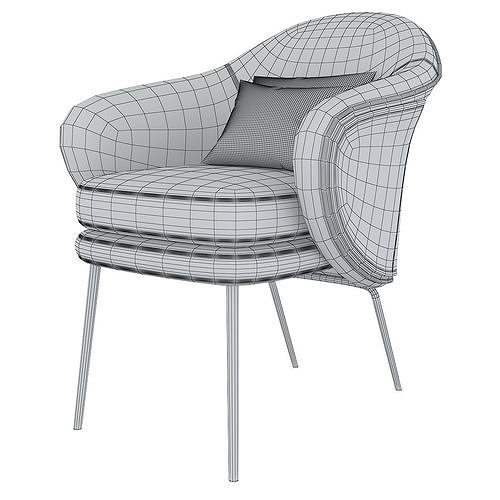 Angie chair 3d model Low-poly 3D model 6