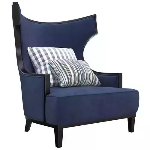Wholesale Solid Wood Frame Upholstery Wing Back Chair