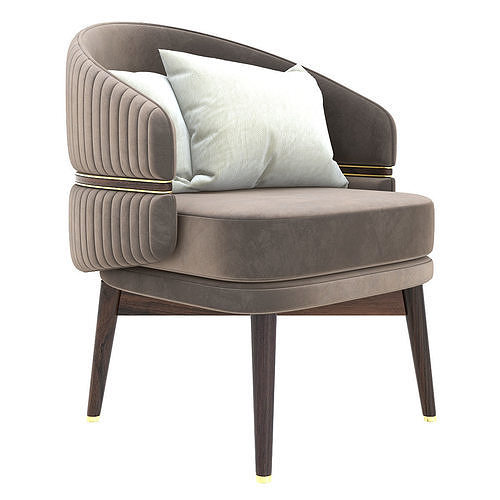 Billy armchair 3d model Low-poly 3D model