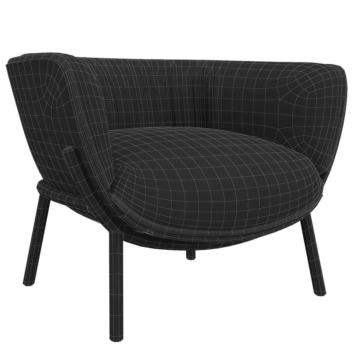 Bombom Infiniti Armchairs 3d model Low-poly 3D model_5