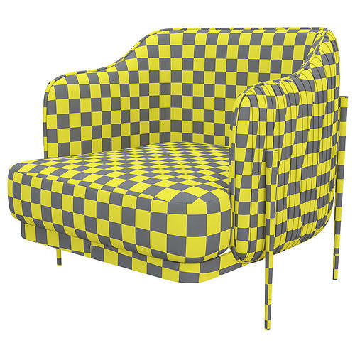 capital collection oxford armchair 3d model Low-poly 3D model 6