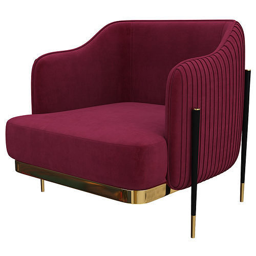 capital collection oxford armchair 3d model Low-poly 3D model 3