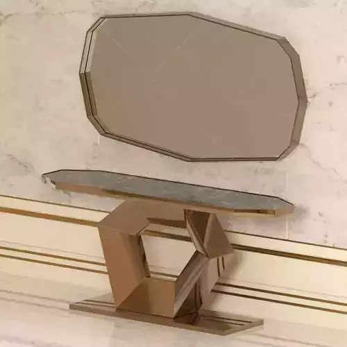 GOLD AND MARBLE CONSOLE 3D model