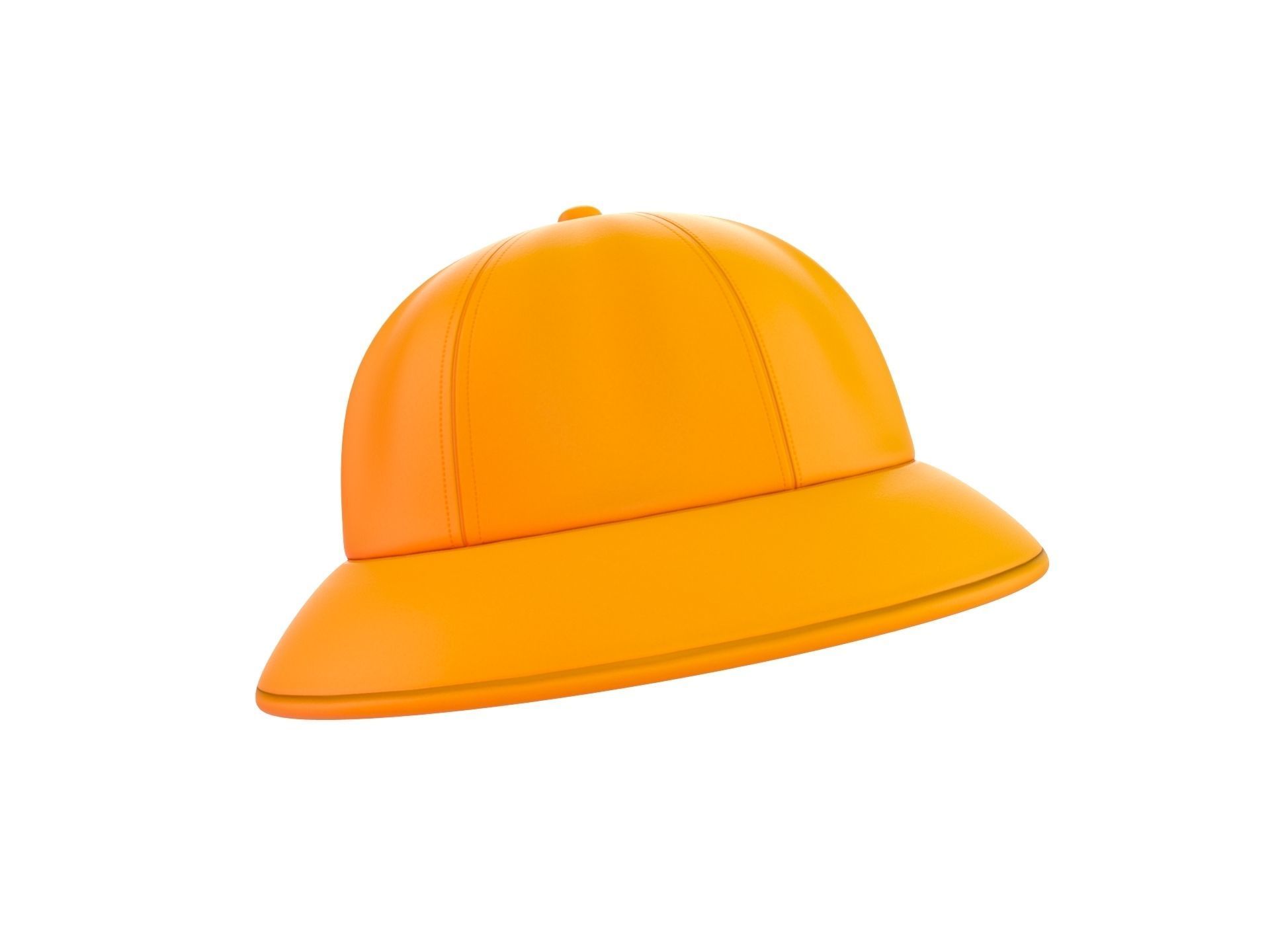 Yellow Bucket Hat 3D model_3