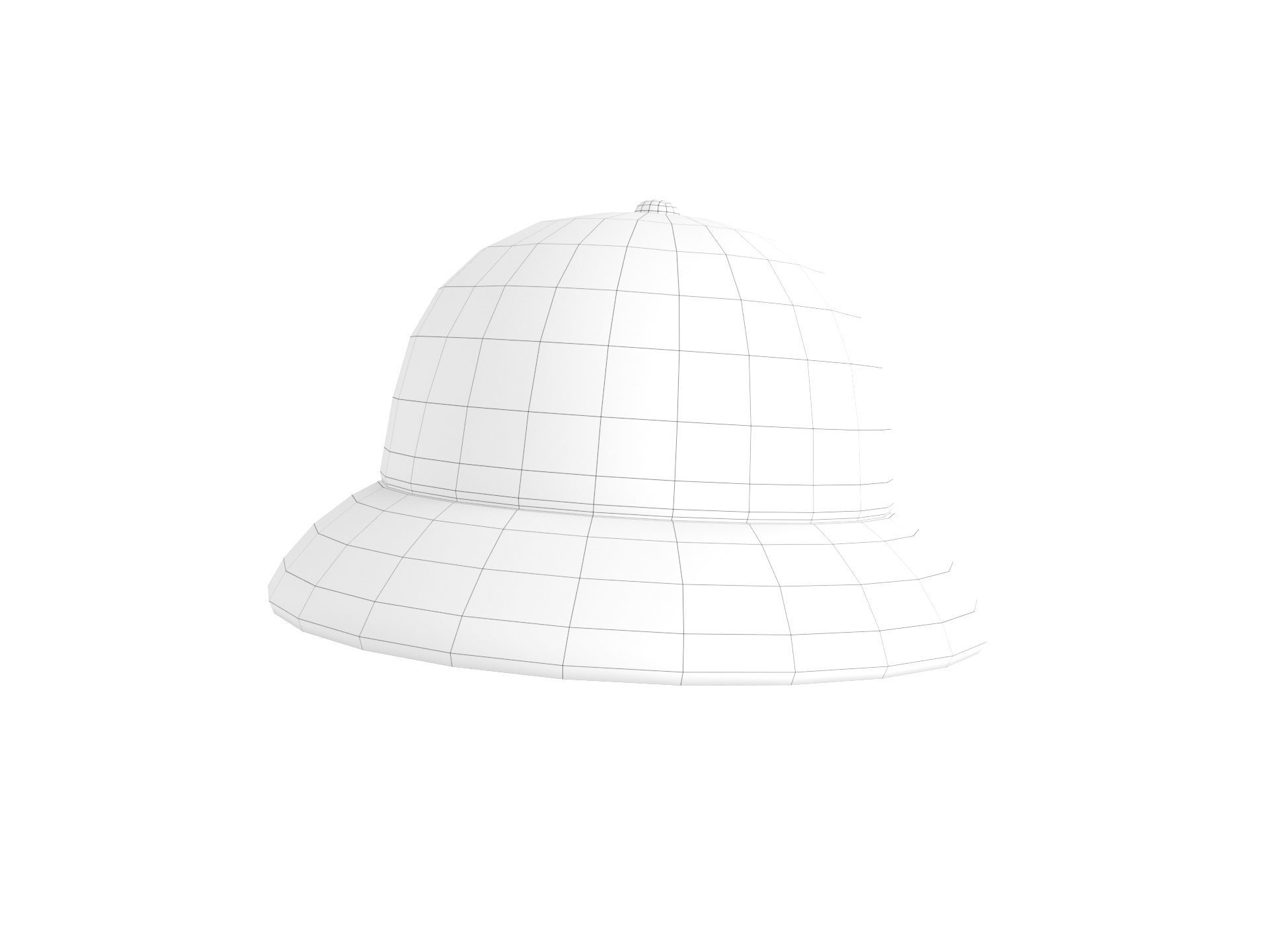 Yellow Bucket Hat 3D model_22