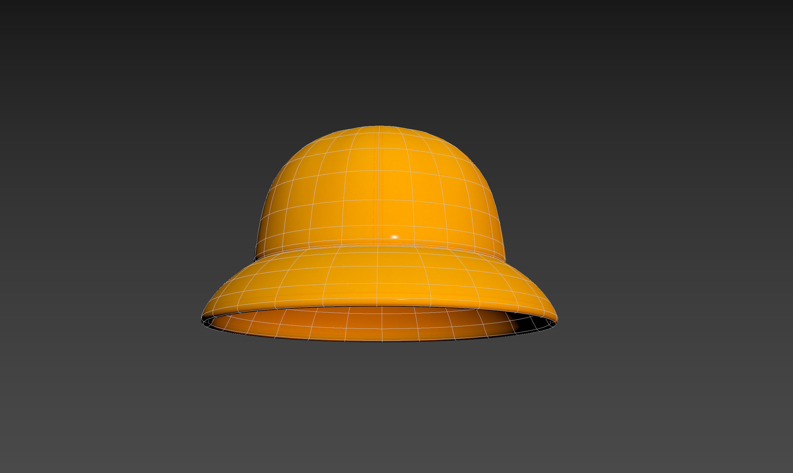 Yellow Bucket Hat 3D model_13