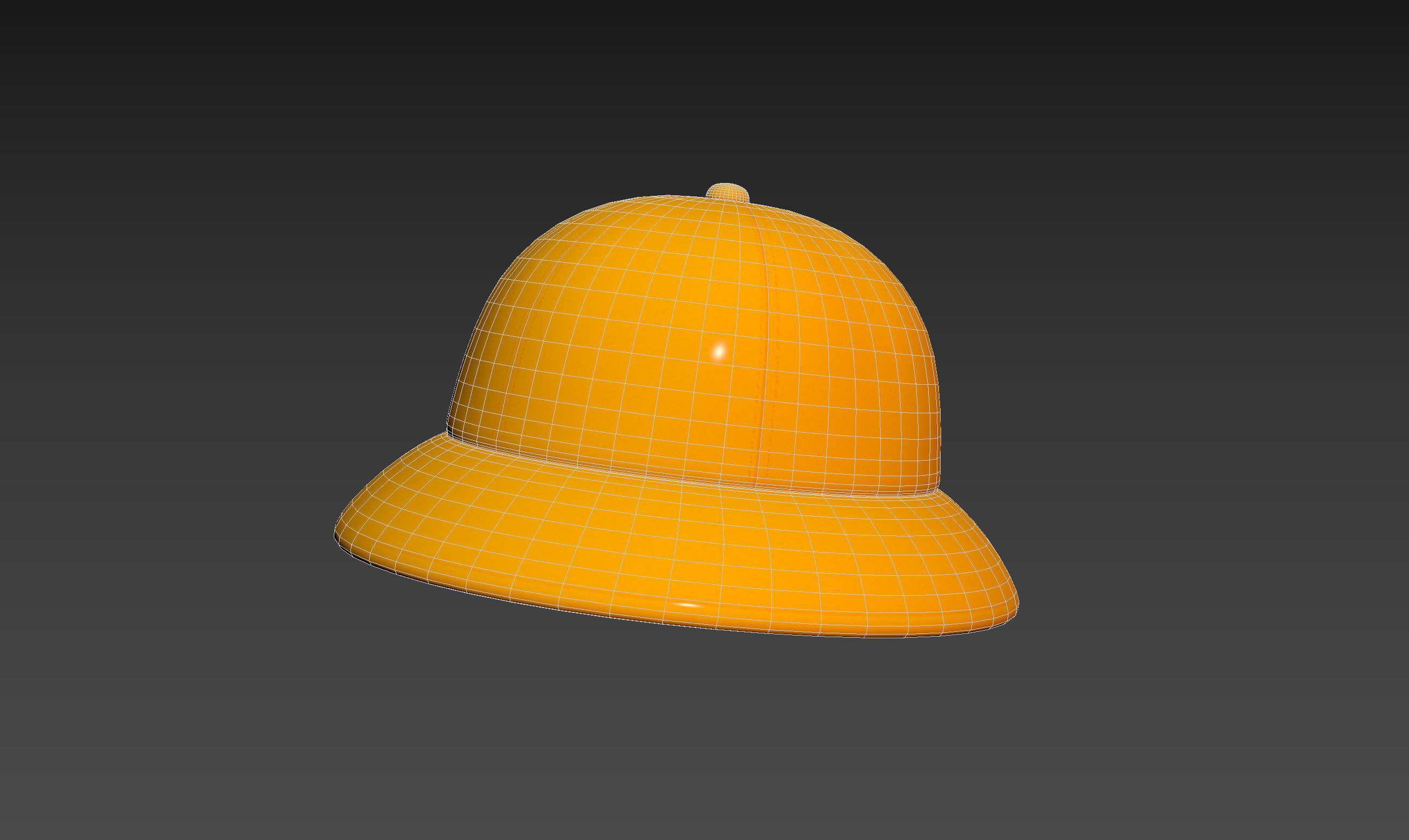 Yellow Bucket Hat 3D model_12