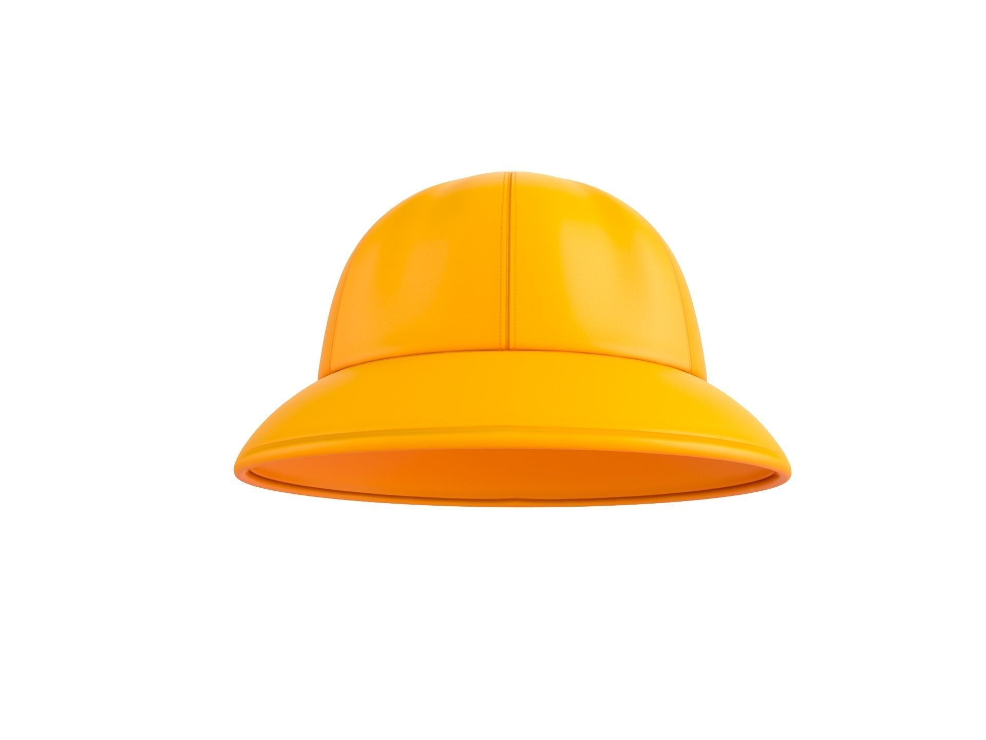 Yellow Bucket Hat 3D model_1