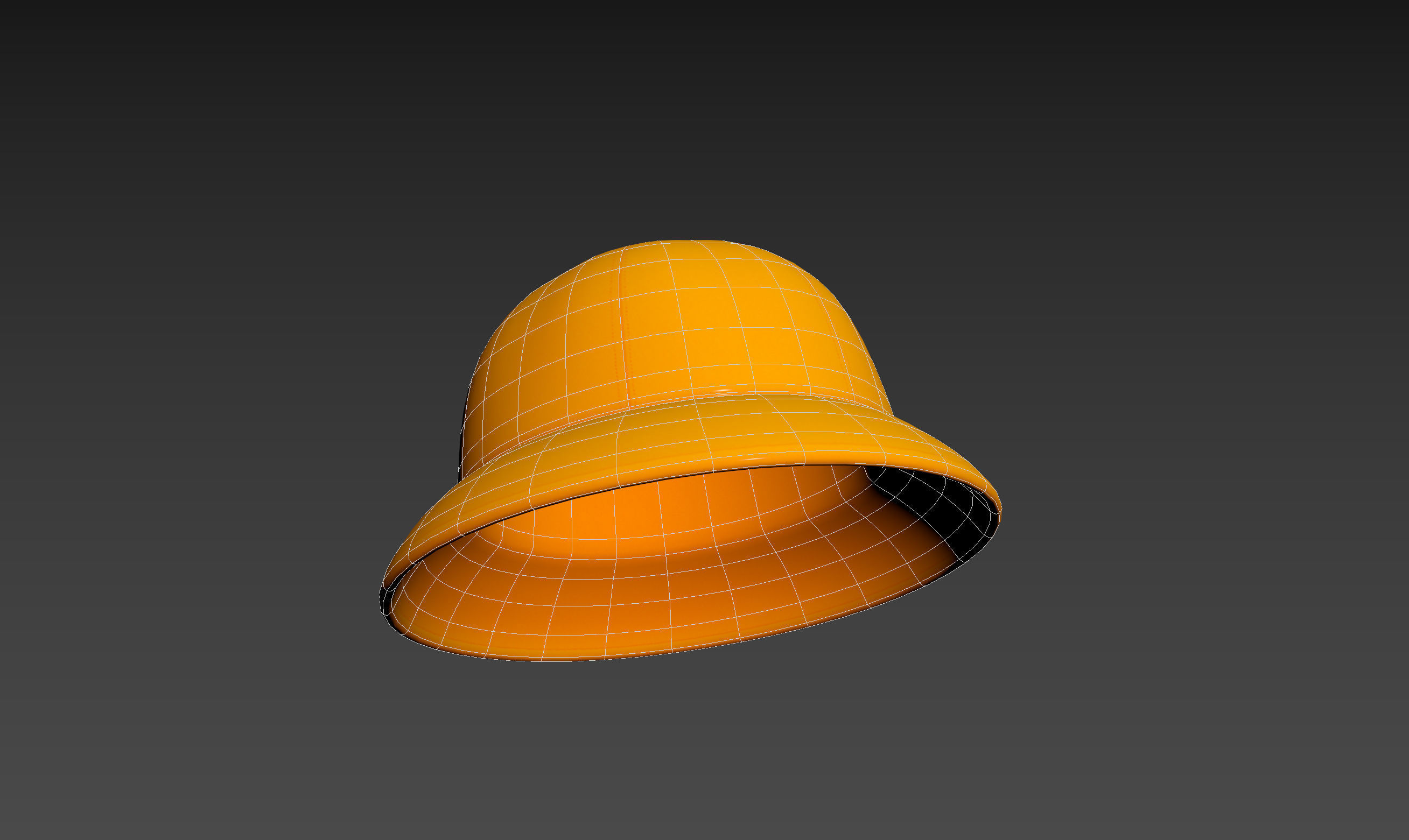 Yellow Bucket Hat 3D model_14