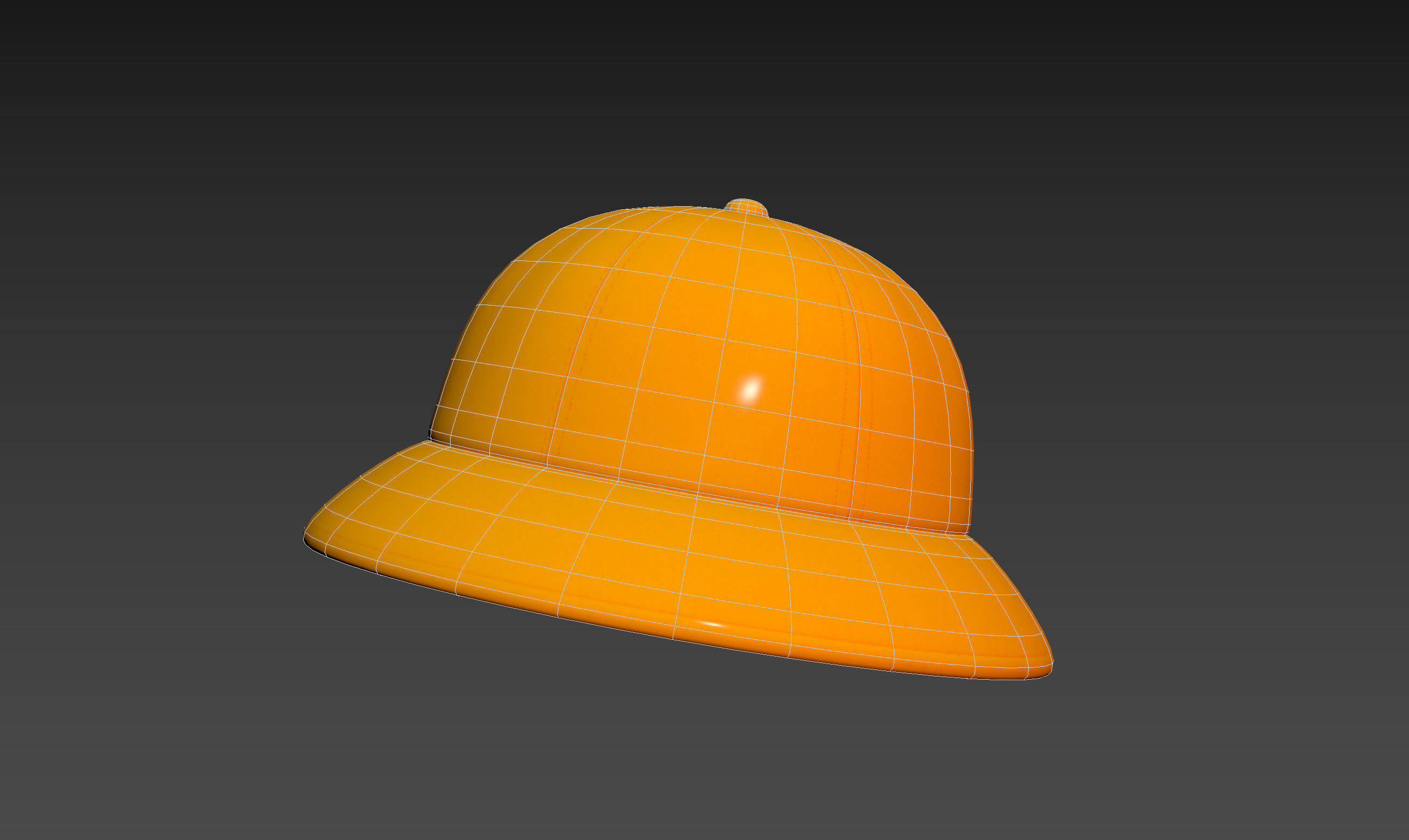 Yellow Bucket Hat 3D model_19