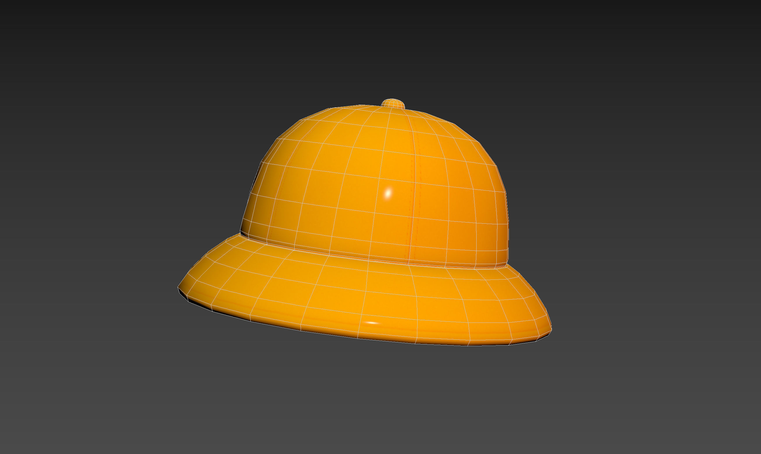 Yellow Bucket Hat 3D model_11