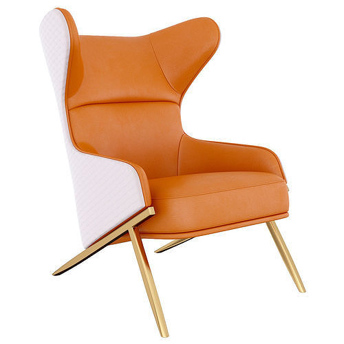 DON VITO ARMCHAIR ORANGE 3d model Low-poly 3D model