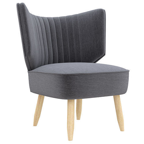 Duke chair Easy Velvet 2014  Low-poly 3D model 2
