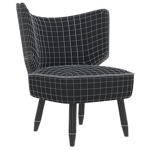 Duke chair Easy Velvet 2014  Low-poly 3D model 4