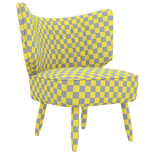 Duke chair Easy Velvet 2014  Low-poly 3D model 5